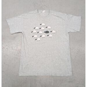 Vintage 90s Black Sheep in the herd art t-shirt